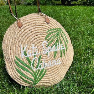 Kate Spade Sunkiss Cabana Straw Circle Tote - Like New